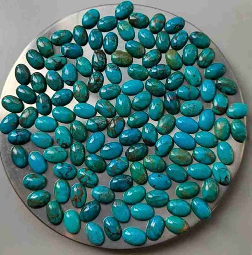 Turquoise Cabs Oval 8x12mm