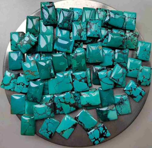 Turquoise Cabs Rectangle 12x16mm