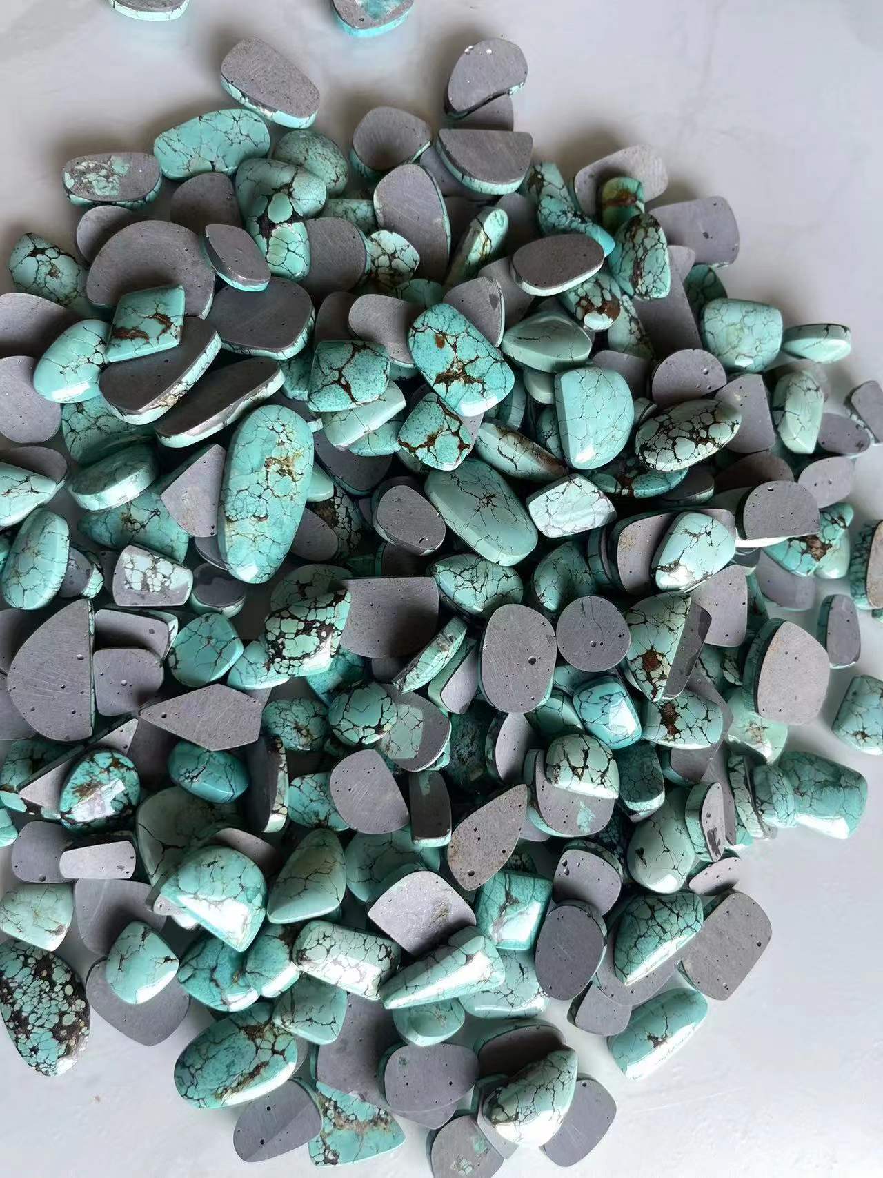 Turquoise Cabs,Freeform Shape,A grade