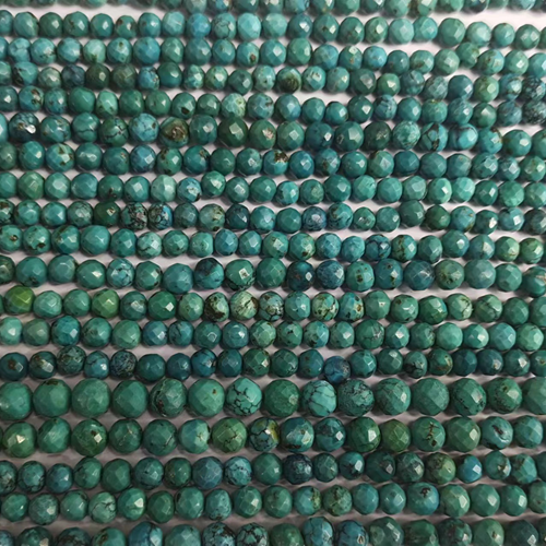 Turquoise Faceted Round Beads,6-7mm