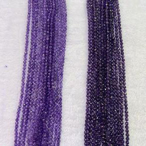 Amethyst Faceted Round Beads AB+ Grade