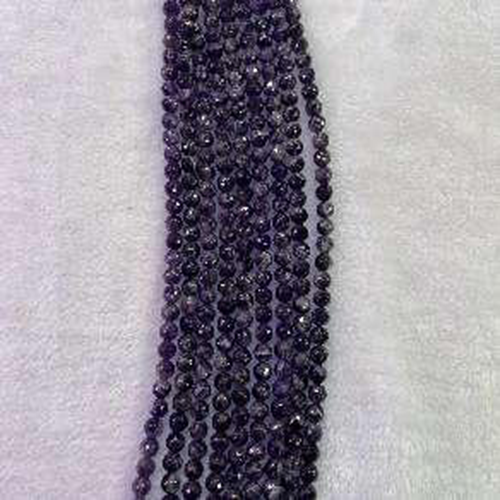 Amethyst Faceted Round Beads AB Grade