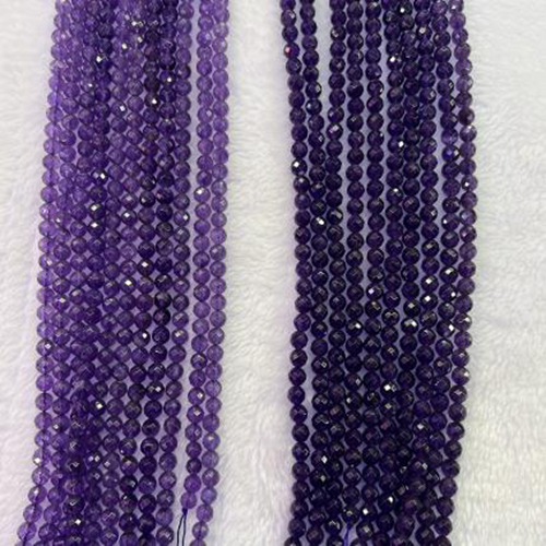 Amethyst Faceted Round Beads AA Grade