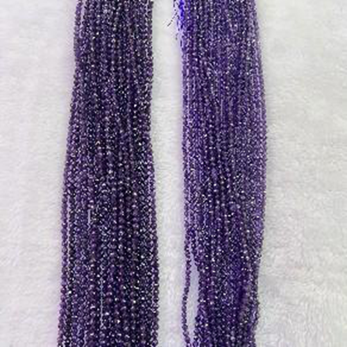 Amethyst Faceted Round Beads   A Grade