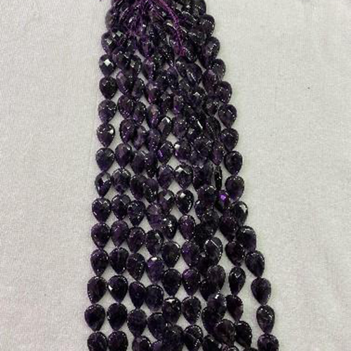 Amethyst Faceted Teardrop Beads A+ Grade