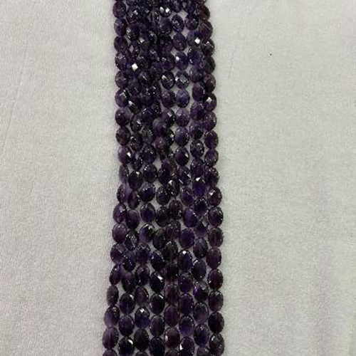 Amethyst Faceted Oval Beads AA Grade