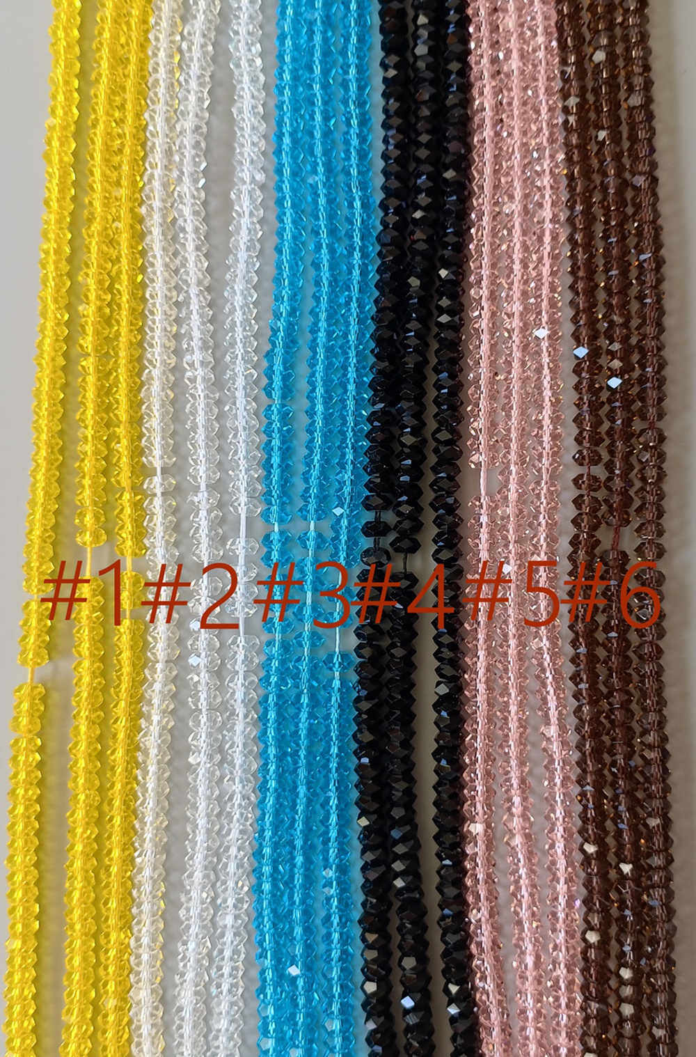 Faceted Glass Abacus Beads