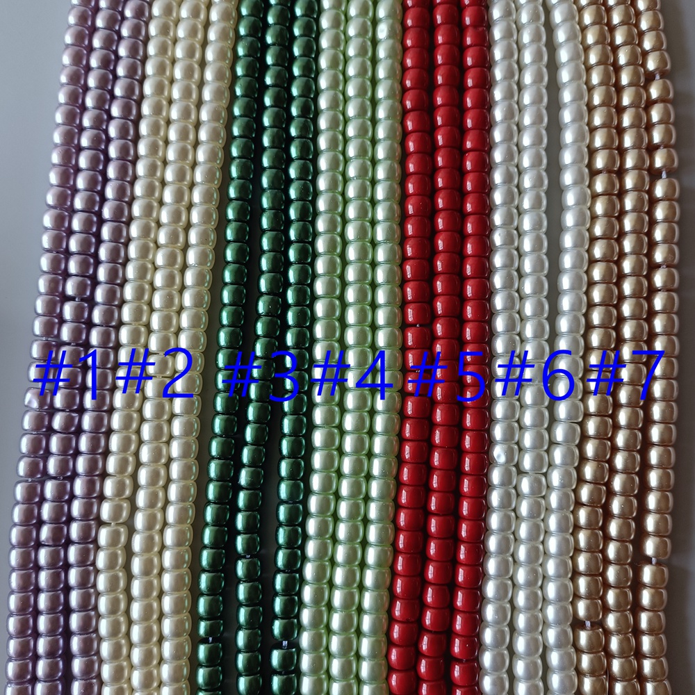 Glass Drum Beads