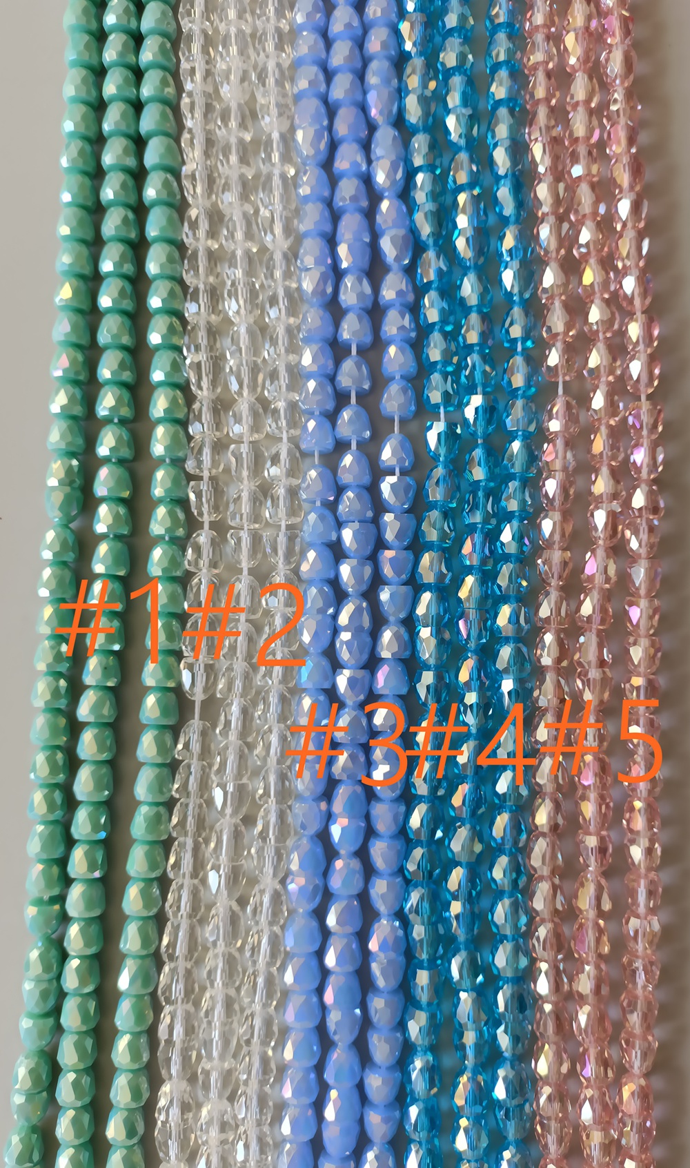 Bell Shape Faceted Glass Beads