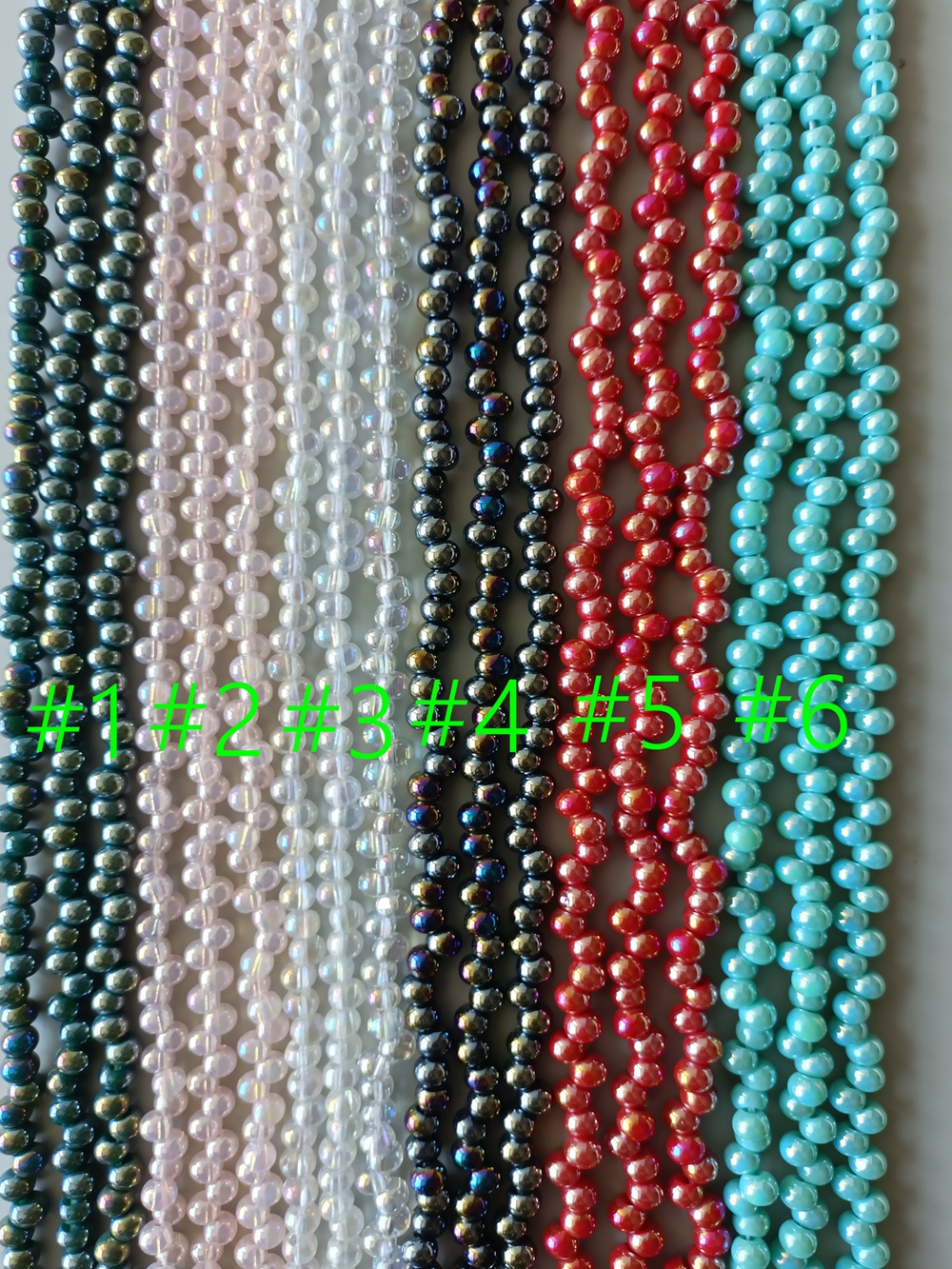 Flat Round Side Drilled Glass Beads